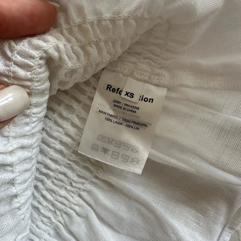 Reformation Boho Oak Grove Square Neck
Linen Smock Blouse XS, White, 100% linen - Picture 4 of 5
